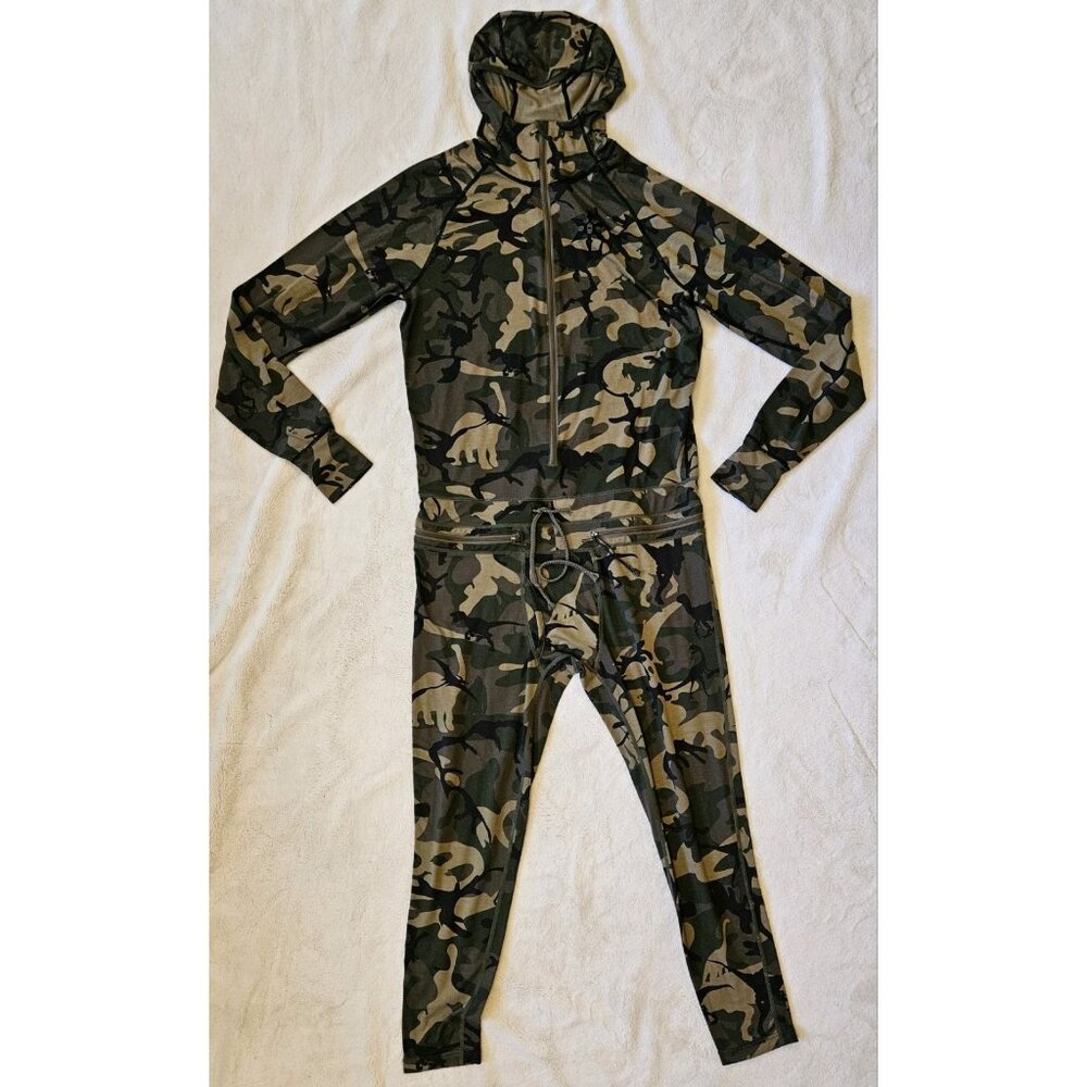 Airblaster Men's Boxer Fly Hooded Ninja Suit (Short), Dino Camouflage XS